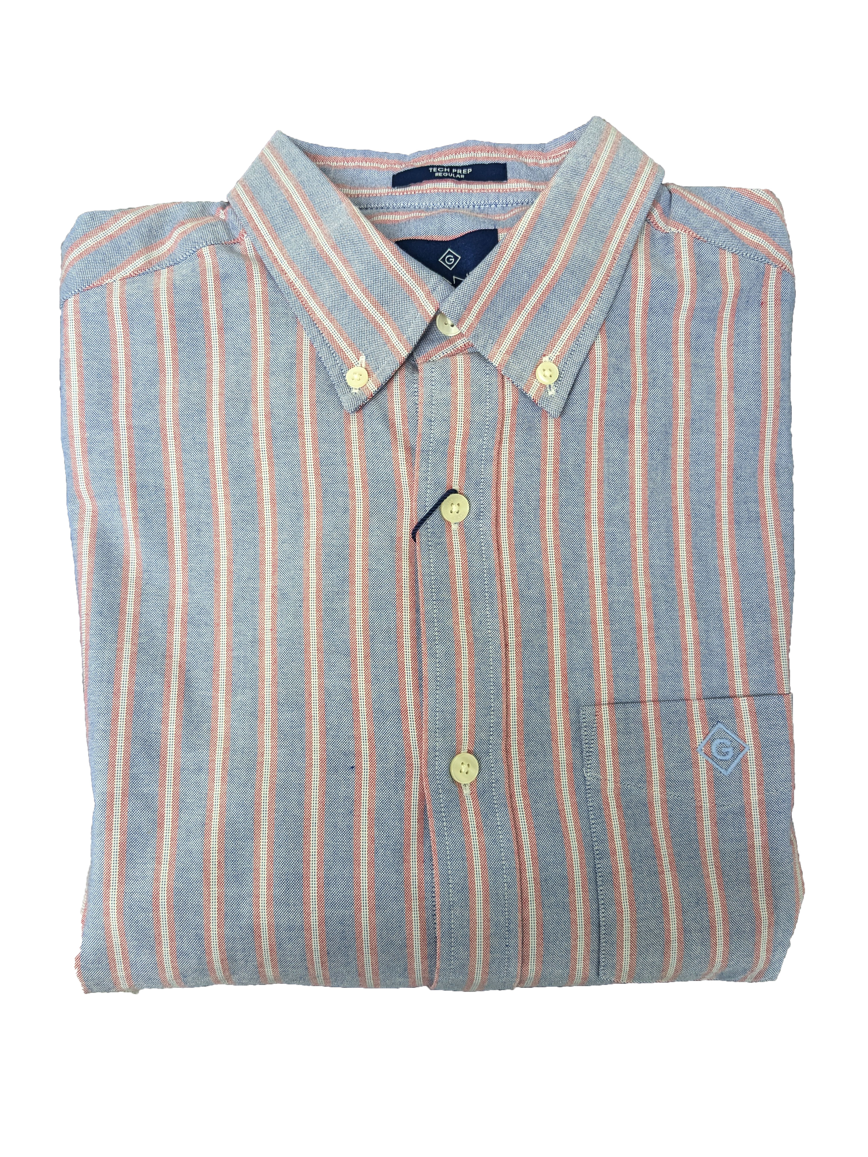 GANT Yale Blue Tech Prep Oxford Wide Stripe Button Down 3005920